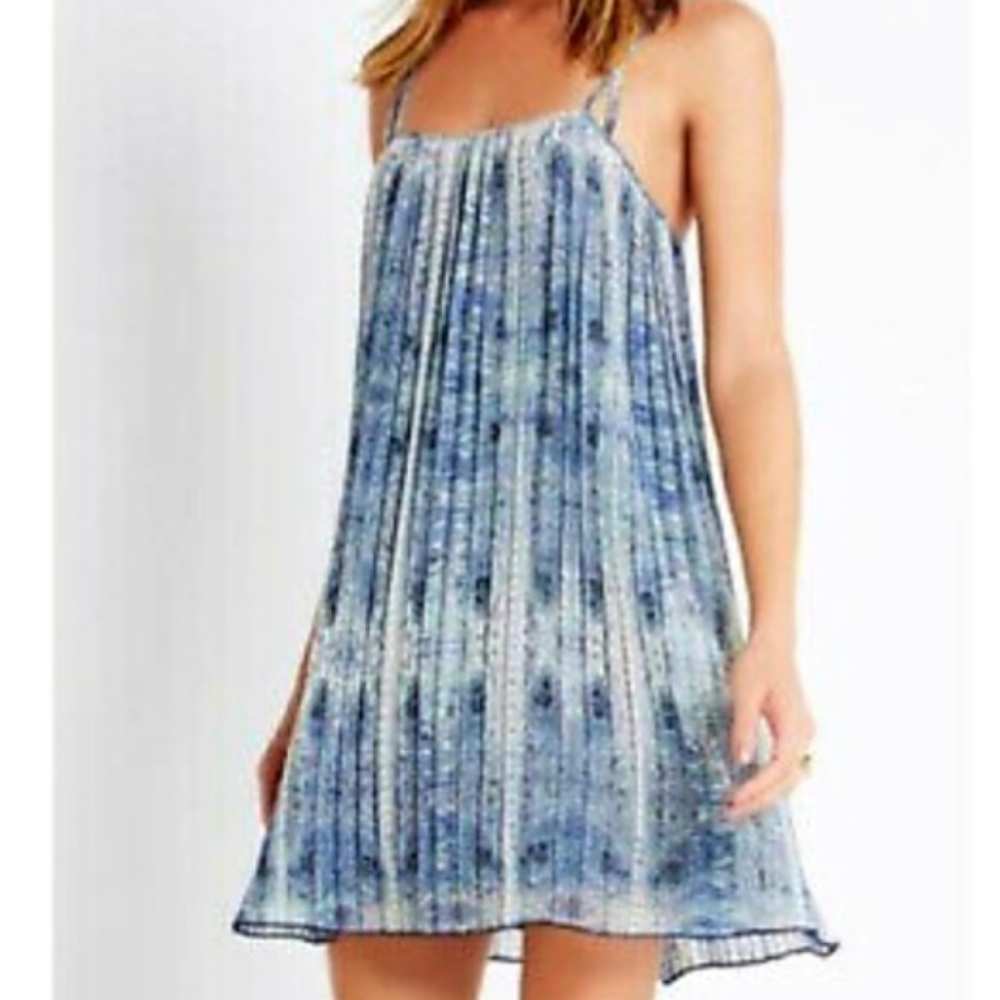 BCBGENERATION Strappy Pleated Dress, Tempest Multi, XS